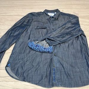Robert Graham 2XL Blue Denim long sleeve button down.